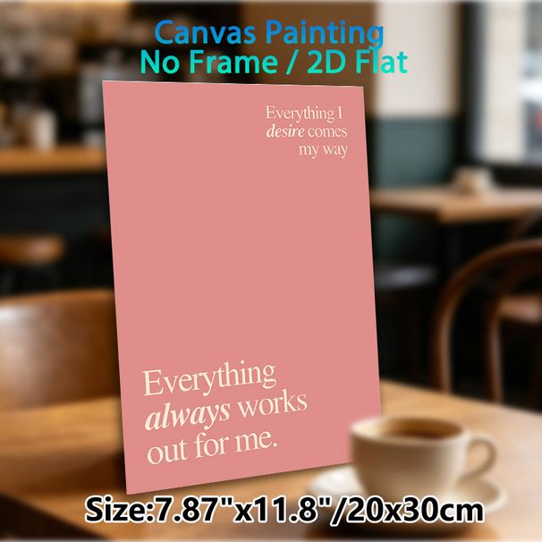 Positive Affirmation Painting Poster, Soft Pink Minimalist Typography Poster, Uplifting Positive Quotes To Boost Mood, Ideal For Bedroom And Living_maomaolike.com