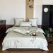 100s Four-Piece Set With Chinese Style Embroidery, Minimalist Style, High-Count Dense Cotton Bed Sheet And Duvet Cover_maomaolike.com