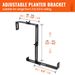 2pcs/4pcs Window Box Brackets, Adjustable Planter Box Brackets, Universal Steel Hanging Flower Box Brackets For Railings Deck Windowsill, No Drill Planter Brackets For Balcony, Fences, Patio_maomaolike.com