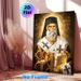 Orthodox Saint Nektarios Painting Poster, Exquisite Traditional Religious Icon Poster, Reverent Design With Gilded Halo, Ornate Vestments And Sacred_maomaolike.com