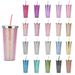 24OZ large capacity double layer plastic straw cup AS universal water cup for male and female students_maomaolike.com