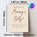 Baby Shower "How Big Is Mommy's Belly" Painting Poster, Warm-toned Elegant Calligraphy Poster, Interactive Party Game Ideal For Baby Shower Gatherings_maomaolike.com
