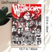 The Warriors Themed Painting Poster, Bold Red-Black Graphic Style Poster, Nostalgic Movie Gang Character Collage Decor Ideal For Home Theater, Living_maomaolike.com