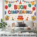 Italian Happy Birthday Banner - 2D Flat Polyester Backdrop, Wall Hanging Photo Props, Party Decor_maomaolike.com