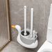 White Swan 3-in-1 Wall-Mounted Household No Dead Angle Bathroom New Set Toilet Brush_maomaolike.com
