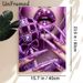 Purple Glam Lips & Jeweled Nails Painting Poster, Sparkly Luxury Crystal-embellished Poster, Eye-catching Decorative Piece Ideal For Bedroom, Vanity_maomaolike.com