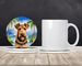 Airedale Terrier Luau Large Sandstone Coasters Pack Of 4 Absorbent Round Coasters Decor Gifts For Men Or Women, 4 In, Multicolor_maomaolike.com