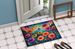 Zinnias In Color Doormat Front Door Mat Indoor Outdoor Rugs For Entryway, Non Slip Washable Low Pile, 24H X 36W_maomaolike.com