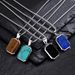 Treny Penant Necklaces Men,Square Natural Stone Stainless Steel Necklaces,Hip Hop Healing Jewelry Gifts For Husban_maomaolike.com