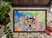 Corgi Hippie Dawg Doormat Front Door Mat Indoor Outdoor Rugs For Entryway, Non Slip Washable Low Pile, 24H X 36W_maomaolike.com