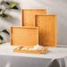 Japanese Style Bamboo Wooden Afternoon Tea Snack Water Cup Storage Household Bread Fruit Solid Wood Tray_maomaolike.com