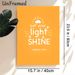 Bible Verse "Let Your Light Shine" Painting Poster, Warm Orange Minimalist Graphic Poster, Uplifting Spiritual Decor Ideal For Home, Office, Bedroom_maomaolike.com