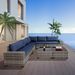 7-Piece Outdoor Patio Furniture Sets, All-Weather Wicker Rattan Sectional Sofa, Modern Two Glass Coffee Table And Washable Seat Cushion(Grey Blue)_maomaolike.com