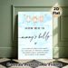 Baby Shower "How Big Is Mommy's Belly" Painting Poster, Soft Watercolor Onesie Design Poster, Interactive Game Sign For Baby Shower Party Events_maomaolike.com