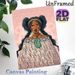 Indigenous Maori Woman Painting Poster, Vibrant Ethnic Tribal Style Poster, Detailed Facial Tattoos & Traditional Attire Design, Cultural Decorative_maomaolike.com