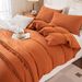 Home Textile Solid Color Washed Bohemian Tassel Quilt Set_maomaolike.com
