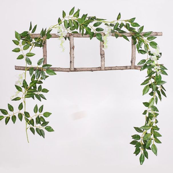 Artificial Wisteria Fake Decorative Twining Hanging Plastic Vine String Flower Plant Air Conditioner Pipe Cover_maomaolike.com