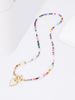 Women's Cute Handmade Beaded Necklace With Heart Pendant & Golden Clasp - Colorful Beads For Vacation Party Jewelry_maomaolike.com