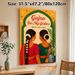 Gajra Themed Painting Poster, Warm-toned South Asian Folk Art Poster, Cultural Decorative Piece Suitable For Home Walls And Cultural Event Spaces_maomaolike.com