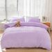 Home Textile Solid Color Craft Style Seersucker Three Piece Set Duvet Cover Full Size_maomaolike.com