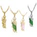 Saint Jude Necklace 14K Gold Plated San Judas Pendant Figaro Chain_maomaolike.com