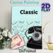 Classic Fiction Painting Poster, Vintage Cartoon Style Poster, Retro Rotary Phone, Envelopes & Illustrated Books Design, Nostalgic Literary Decor_maomaolike.com