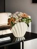 1pc White Ceramic Shell Shape Is Suitable For Mediterranean Style Design Scene Ornaments Flower Arrangement Vase_maomaolike.com