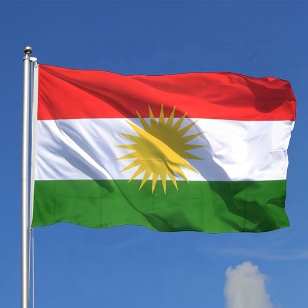 1pc Double Side Printed Kurd Flag, Hanging Flag With Polyester, Vivid Color And UV Fade Resistant, Kurdish Flags Decoration_maomaolike.com