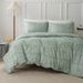 Ultra Soft Reversible Floral Print Duvet Cover Set - Twin - Sage Green_maomaolike.com
