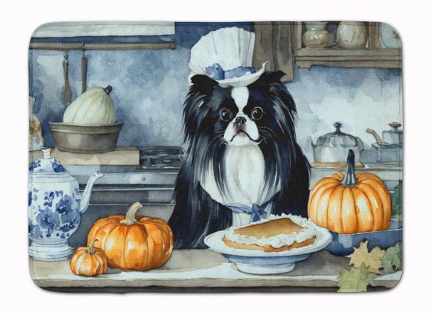 Japanese Chin Fall Kitchen Pumpkins Memory Foam Kitchen Mat Machine Washable Anti-Fatigue Mat Cushion Comfort Bath Mat Or Kitchen Rug_maomaolike.com