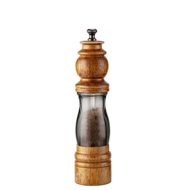Transparent Wooden Pepper Spice Salt Mill Grinder Muller For Kitchen_maomaolike.com