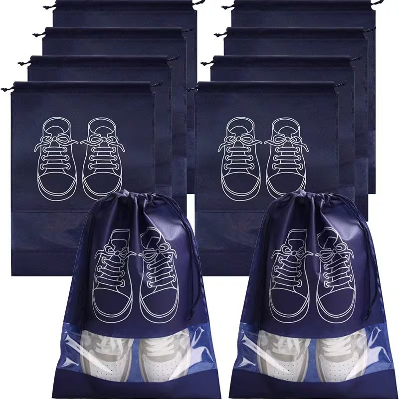 Non-Woven Hanging Shoe & Clothing Storage Bags - Lightweight Portable Hanging Organizers With Multi-Color Options Compatible For Closet, Wardrobe_maomaolike.com