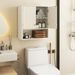 Fluted Bathroom Wall Cabinet With Open Shelf_maomaolike.com