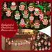 24Pcs Elves Christmas Tree Wooden Ornaments Candy Canes Design Ornament With Ropes Elf Snowman Soldier Santa Claus Penguin Gingerbread Decor For Home Wall Christmas Tree Party_maomaolike.com