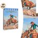 Houston Rodeo Cowboy Painting Poster, Vintage Western-style Vibrant Cowboy Riding Bucking Horse Poster, Retro Nostalgic Wall Decor Ideal For Living_maomaolike.com