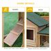 83 Wooden Rabbit Hutch Large Bunny House Double Run Removable Tray Waterproof Roof Outdoor Natural_maomaolike.com