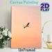 Flamingo Themed Painting Poster, Warm-toned Flying Flamingo Poster, Creates Serene Natural Atmosphere, Ideal For Living Room, Bedroom And Office Wall_maomaolike.com