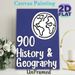 History & Geography Themed Painting Poster, Minimalist Line-Art Globe Poster, Educational Design For History & Geography Learning, Ideal For Study_maomaolike.com