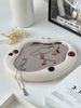 1pc Light Luxury High-end Color Ceramic Jewelry Plate Suitable For Jewelry Cosmetics Classification Plate Jewelry Storage Plate_maomaolike.com