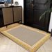 Living Room Rug Large Size Gorgeous Gold Frame Design Bedroom Rug Plush Thickened Machine Washable Thickened Underlay Interior Decorative Rug_maomaolike.com