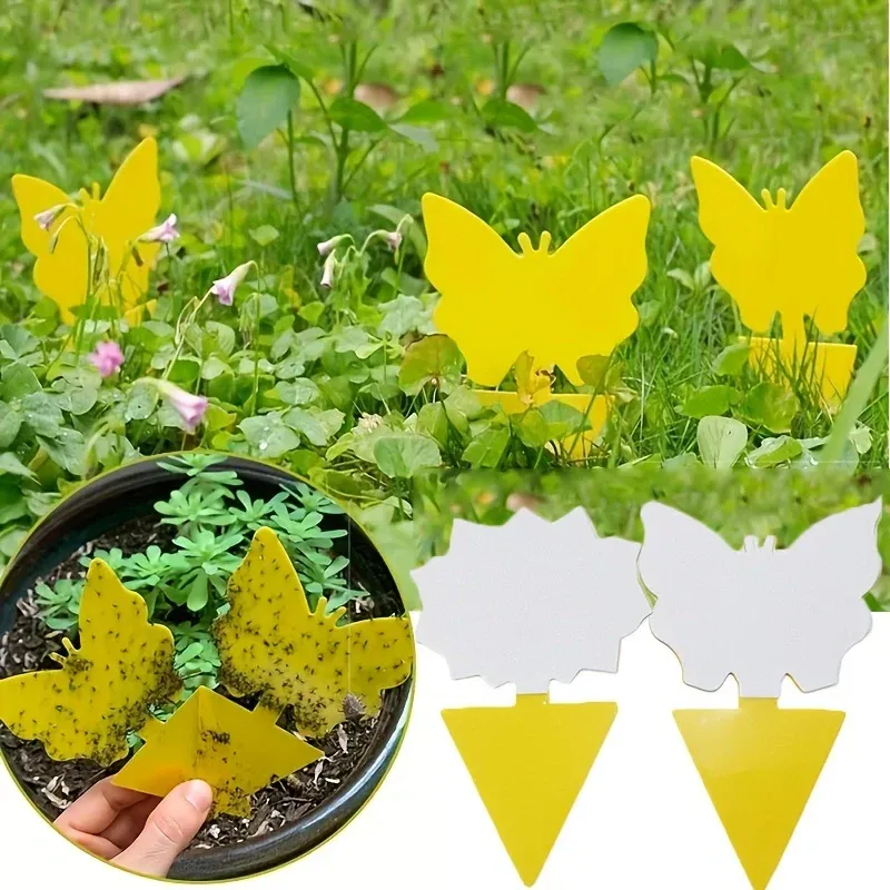 10-40PCS Traps Fruit Fly Yellow Sticky Bug Trap For Indoor Outdoor Use Insect Pest Control Garden Strong Glue Plant_maomaolike.com
