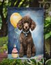 Chocolate Standard Poodle Happy Birthday Garden Flag Mailbox Flag Decorative Yard Flag Banner Outside Patio Artwork Yard Flower Beds, Garden Size, Multicolor_maomaolike.com