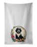 Portuguese Water Dog And Flowers Kitchen Towel Set Of 2 White Dish Towels Decorative Bathroom Hand Towel For Hand, Face, Hair, Yoga, Tea, Dishcloth, 19 X 28", White_maomaolike.com