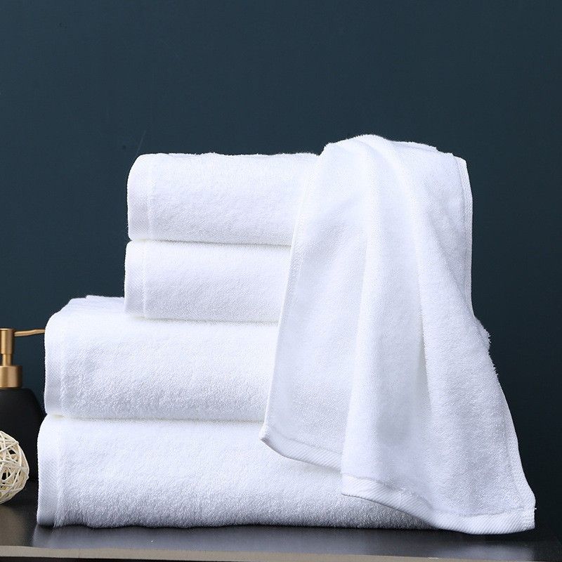 5-Star Hotel Platinum Satin Cotton Towel Set - Luxury Bath/Hand/Face Towels, Extra Thick & Large With Free Embroidery, 100% Premium Egyptian Cotton_maomaolike.com