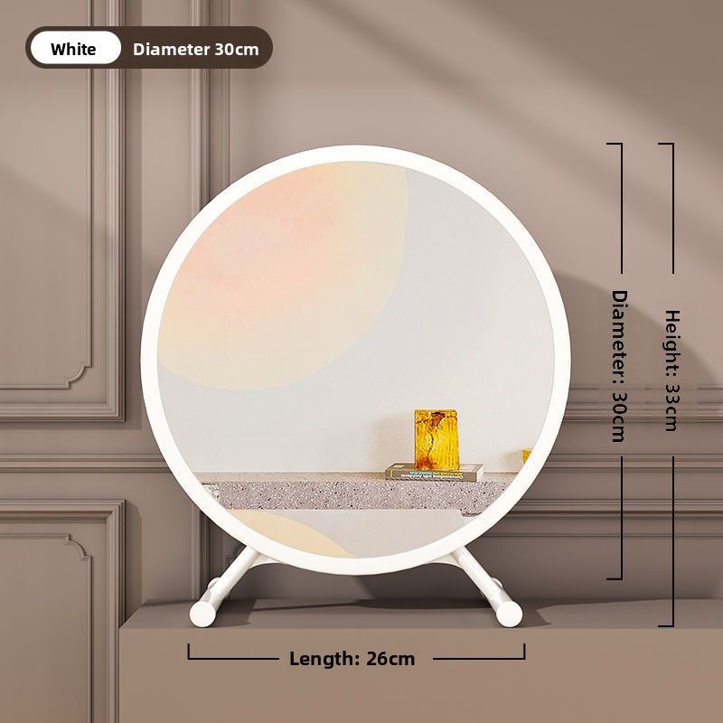 Large Desktop Makeup With LED For Dormitory Students, Ins Style Dressing Table, Bedroom Internet Celebrity Fill Light_maomaolike.com
