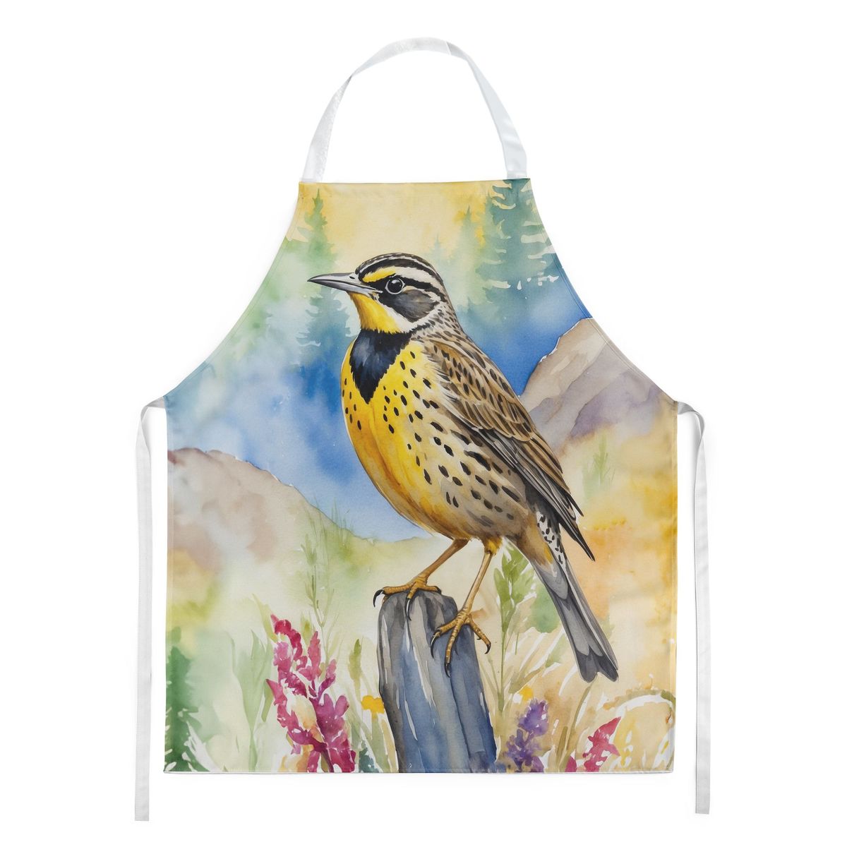 Oregon Western Meadowlark Apron Cooking Kitchen Server Baking Crafts Gardening For Adult Women Men, Unisex, Large, Multicolor_maomaolike.com