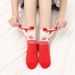 Christmas sock 4 pairs/set Cotton ladies cartoon cute Moose Christmas socks Medium stereo ears Christmas socks big red socks_maomaolike.com
