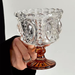 Brown Retro Crystal Ice Cream Cup Ins Style High Aesthetic Relief Dessert Cup Glass High Footed Cup Ice Cream Cup_maomaolike.com