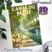 Canal Du Midi Themed Painting Poster, Warm Sunlit Riverside With Bicycle & Boat Poster, Tranquil Scenic Artwork Ideal For Living Room, Bedroom_maomaolike.com