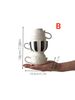 1pc Cup Overlapping Shape Ceramic Vase Modern European And American Style Design Small Fresh Vase Can Be Used To Decorate The Vase_maomaolike.com